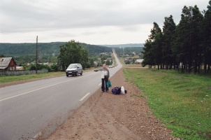 Stop entre Irkutsk et le Bajkal